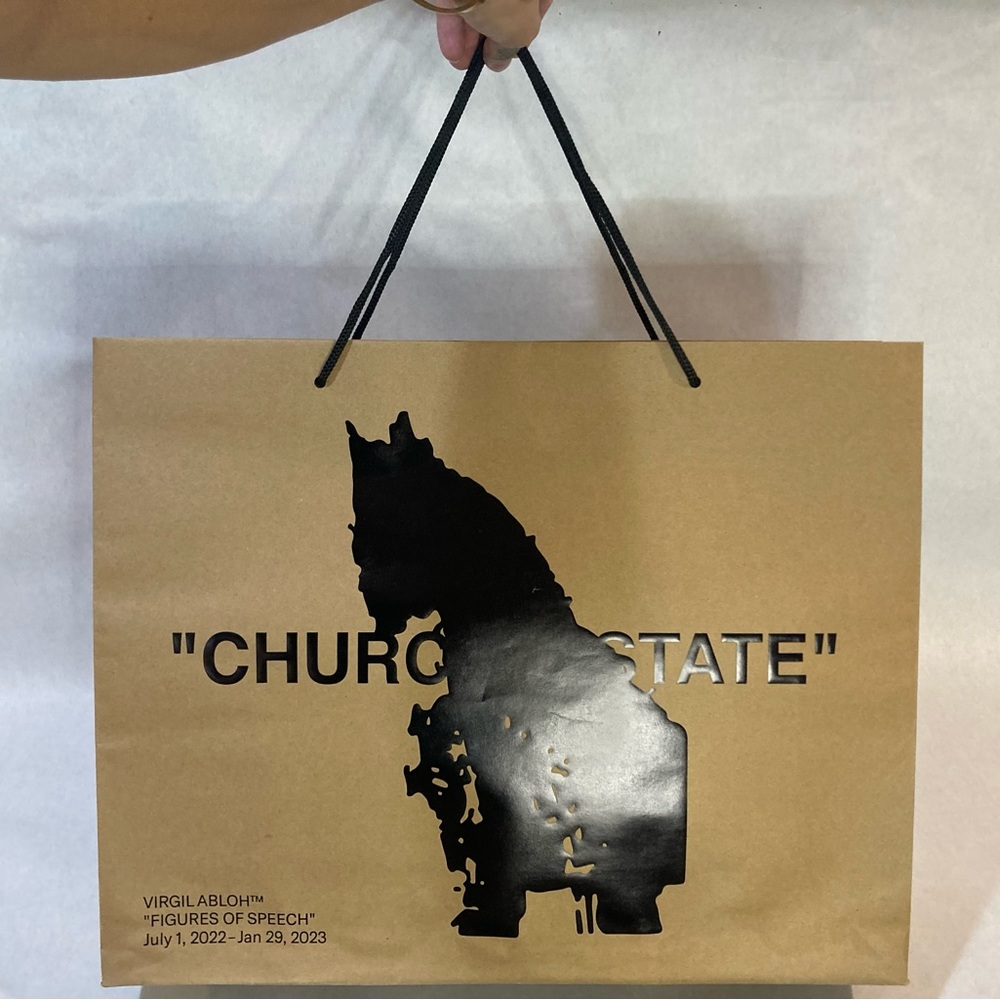 Virgil Abloh X Brooklyn Museum “church of state”“figures of speech” shopping bag